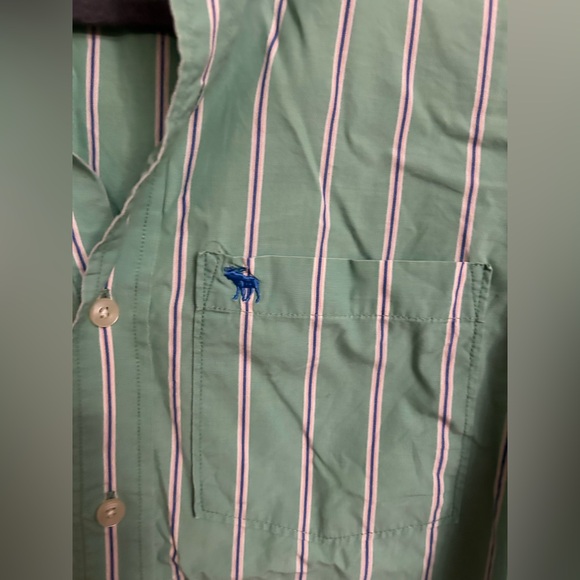 Vintage Y2K Abercrombie & Fitch Striped Button Up Top Mens M - Picture 2 of 7